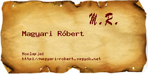 Magyari Róbert névjegykártya